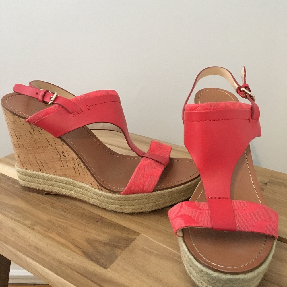 COACH Mendez Monogrammed Espadrille - Melon - Picture 1 of 8
